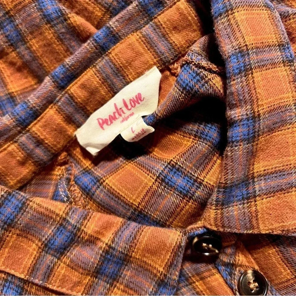 Peach Love California | Cozy Cotton Fall Flannel - Picture 6 of 6